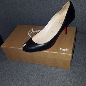 Louboutin peeptoe Materna 70 size 7.5B / 37.5 EU